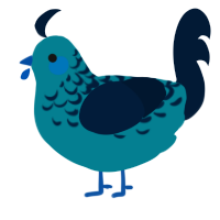 A sea and tumblr chicken with a half-lace pattern