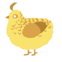 A yellow and ochre chicken with a half-lace pattern