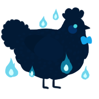 Invisible, a tumblr chicken with a speckle pattern