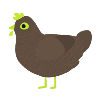 Kiwi, a bark chicken with a double-lace pattern