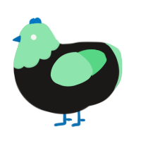 A sable and spring chicken with a head pattern