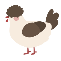 (unnamed), a cream and bark chicken