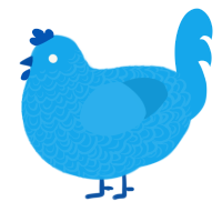 xxy, a sky chicken with a double-lace pattern