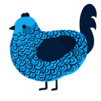 Impulse, a sky and tumblr chicken with a double-lace pattern