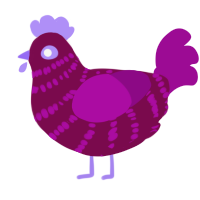 (unnamed), a wine and plum chicken with a bar pattern