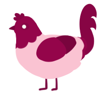 (unnamed), a rose and maroon chicken with a head pattern