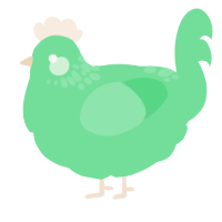 A spring chicken with a neck-speckle pattern