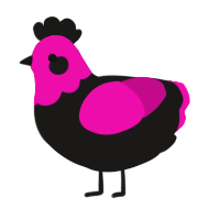 (unnamed), a sable and fuchsia chicken with a head pattern