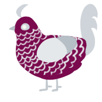 (unnamed), a wine and mist chicken with a lace pattern