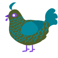 (unnamed), a olive and sea chicken with a lace pattern