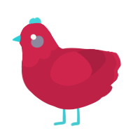 Diet Tileritos, a crimson chicken with a head pattern