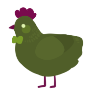 Bedford, a olive chicken with a neck-band pattern