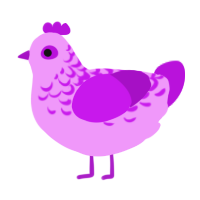 (unnamed), a lavender and amethyst chicken with a half-lace pattern