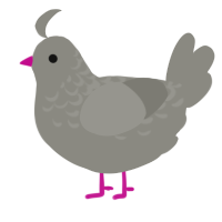 A ash chicken with a half-lace pattern
