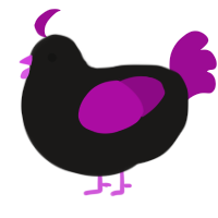 A sable and plum chicken