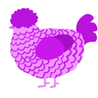 (unnamed), a lavender and amethyst chicken with a lace pattern