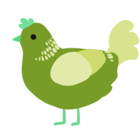 A chartreuse and lemon chicken with a neck-band pattern