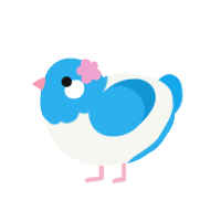 Cocktail, a white and sky chicken with a head pattern