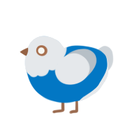 Wee Joker, a sapphire and mist chicken with a head pattern