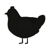 (unnamed), a black chicken with a lace pattern