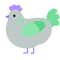 A silver and spring chicken with a neck-band pattern