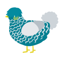 Blue Lemonade, a sea and mist chicken with a lace pattern