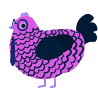 Something off, a orchid and tumblr chicken with a lace pattern