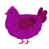 A plum and wine chicken with a half-bar pattern