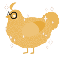 A honey chicken with a double-lace pattern