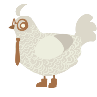 A mist chicken with a double-lace pattern