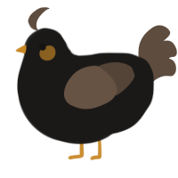 A sable and bark chicken