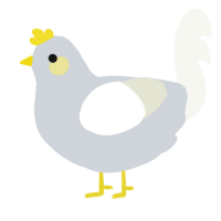 A mist and white chicken