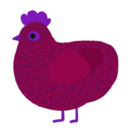 A wine and maroon chicken with a lace pattern
