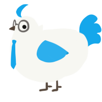 A white and sky chicken