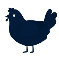 A tumblr chicken with a head pattern