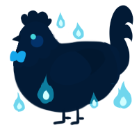 A tumblr chicken with a head pattern