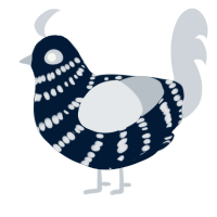 Eggclesiastes, a tumblr and mist chicken with a bar pattern