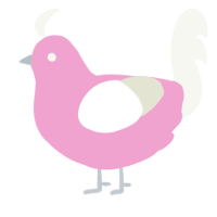 (unnamed), a pink and white chicken