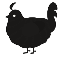 A sable chicken with a bar pattern