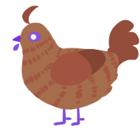 (unnamed), a brown and russet chicken with a bar pattern