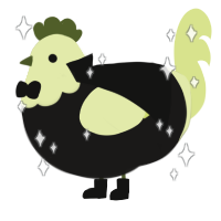 A sable and lemon chicken with a head pattern