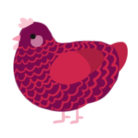 (unnamed), a wine and crimson chicken with a lace pattern