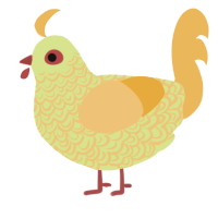A lemon and honey chicken with a double-lace pattern