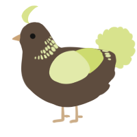 A bark and lemon chicken with a neck-band pattern