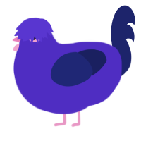 (unnamed), a indigo and navy chicken