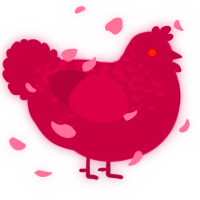 Blood, a maroon chicken with a half-lace pattern