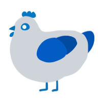 (unnamed), a mist and ultramarine chicken