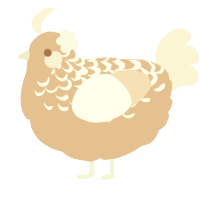 A beige and cream chicken with a half-lace pattern