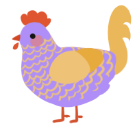(unnamed), a lilac and honey chicken with a lace pattern