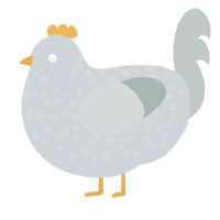 Ornithophobia, a mist and silver chicken with a speckle pattern